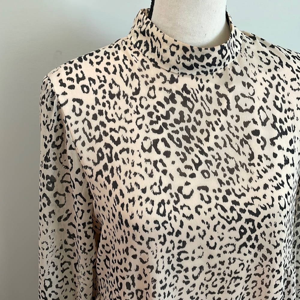 Charles Henry Mock Neck Long Sleeve Midi Dress Size Medium - Picture 8 of 15